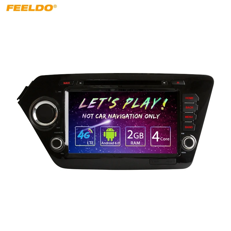 FEELDO 8 дюймов Android 6 0 (64 бит) DDR3 2G/16G/4G LTE четырехъядерный автомобильный DVD GPS радио