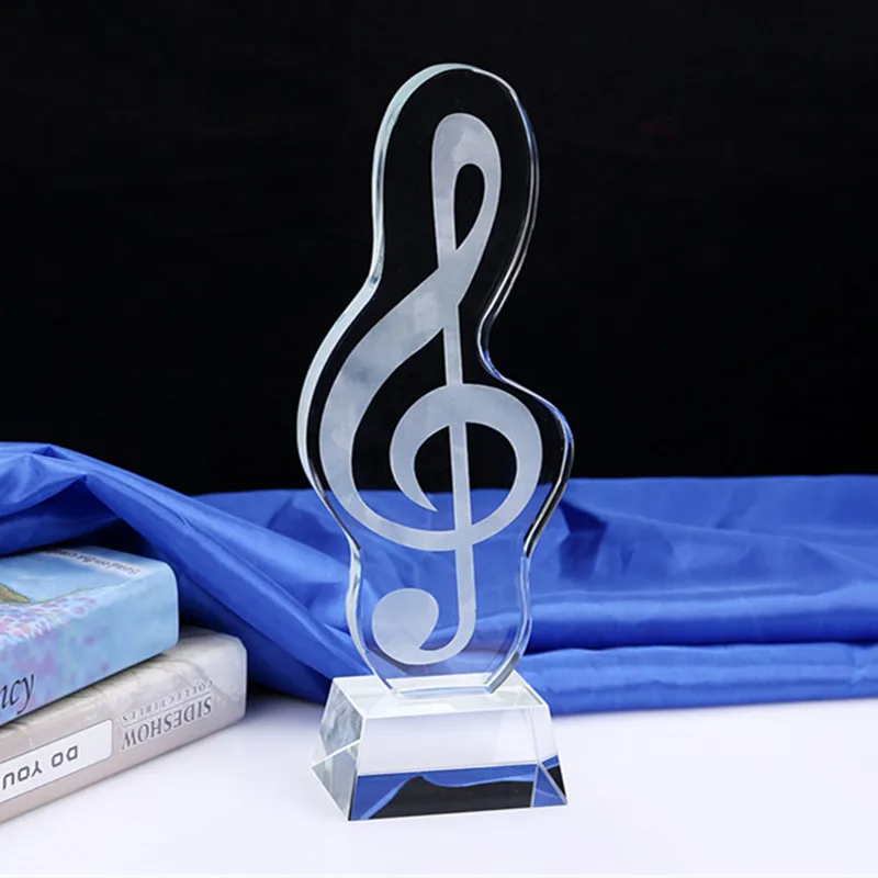 

CTGF0004 New Customized Musical Crystal Trophy Grammy Award Eurovision Song Contest Champion Award Cup Symphony Music Souvenir