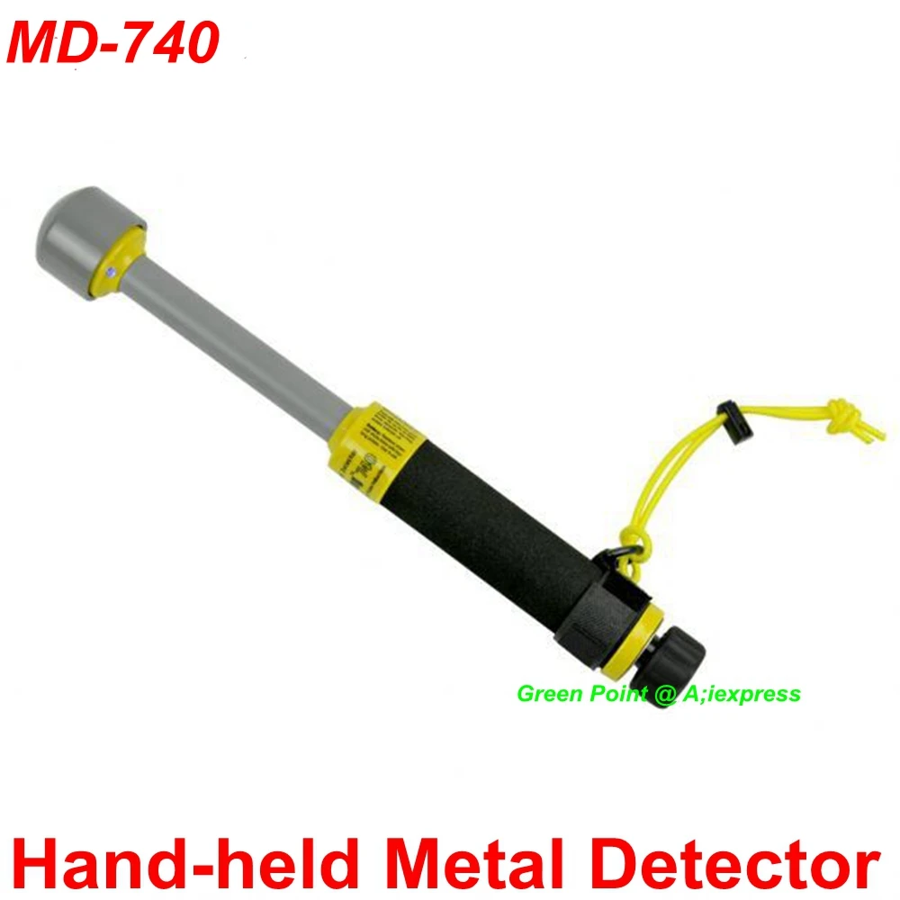 Hilitand MD740 Handheld Metal Detector 30m Pulse Induction Pin Pointer Metal  Locator Full Waterproof with Hanging Rope (NO Battery)