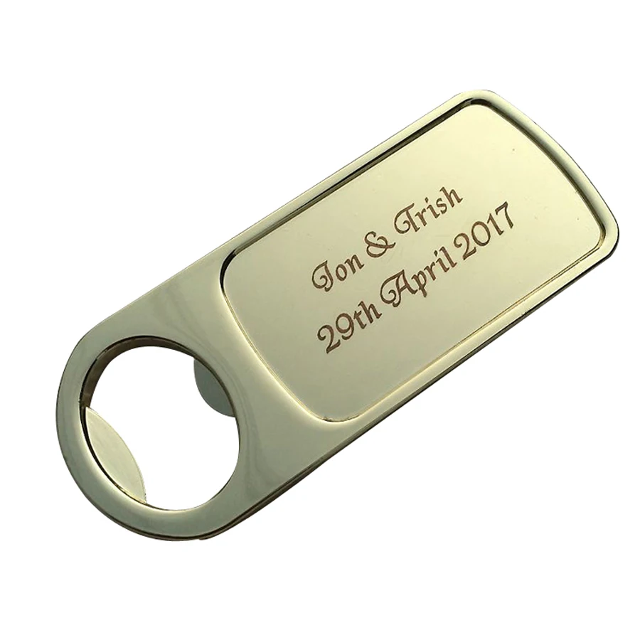100Pcs Customized Gold Wine Bottle Opener Wedding Favor,Personalized