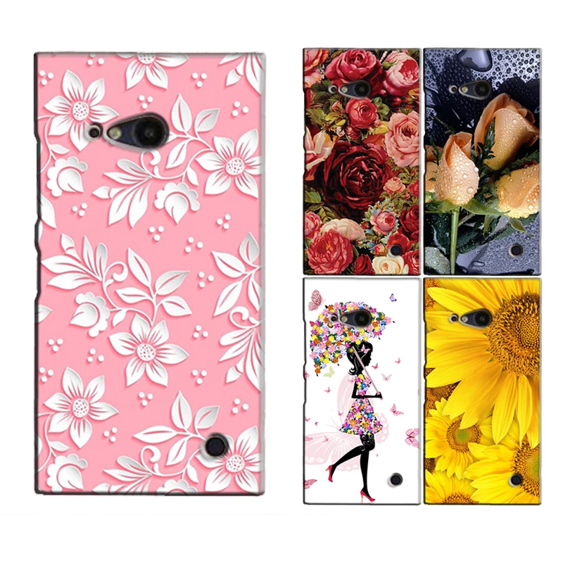 

for Nokia Lumia 730 735 Original Phone Case Printed Back Cover Shell Bag Painting Skin Flower Coque Capa
