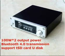 DP2 цифровой усилитель мощности TPA3116D2 NE5532 bluetooth 4,0 без потерь плеер Поддержка SD TF У диска DC24V 100 Вт * 2 усилитель