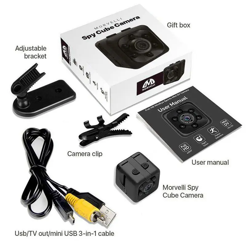 EastVita SQ11 мини камера HD 1080P датчик ночного видения Видеокамера движения DVR микро камера Спорт DV видео маленькая камера - Цвет: all Black