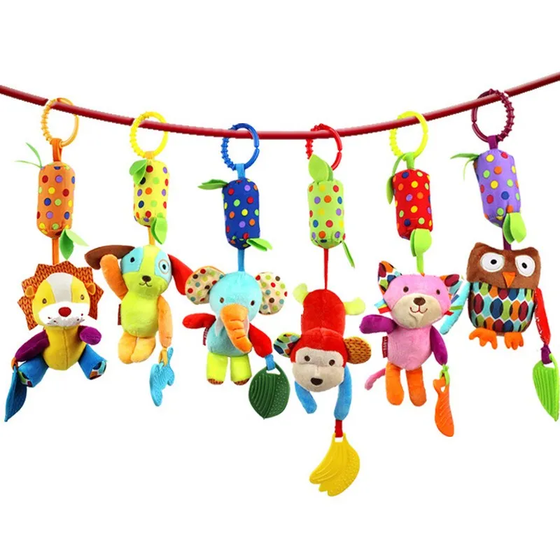 1pcs Sozzy Multifunctional Baby Toys Rattles Mobiles Soft Cotton Infant Pram Stroller Car Bed Rattles Hanging Animal Plush Toys (8)
