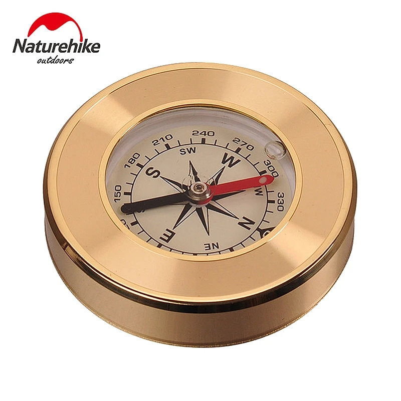 NatureHike Mini Military Camping Marching Lensatic Compass Magnifier Gold Wild Survival Navigation Noctilucent High Quality | Спорт и