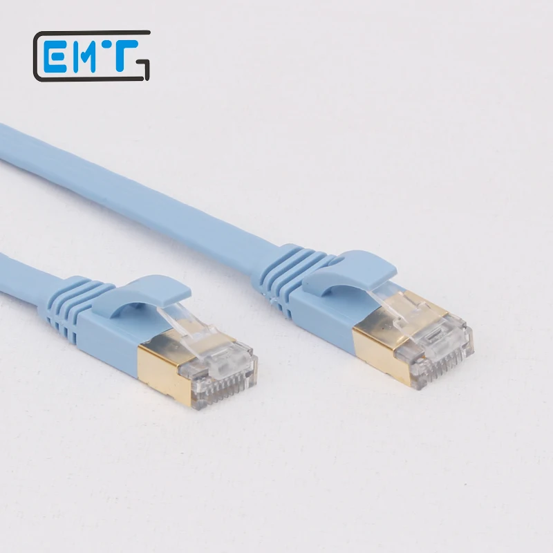Cat 7 RJ45 экранированный Чистый медный LAN сетевой Ethernet Кабель Интернет шнур синий 3