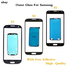 Для samsung Galaxy S3 i9300 i9305 i9300i i9301 i9301i S4 i9500 i9505 i337 S5 спереди Панель наружное стекло объектива ЖК-дисплей Дисплей+ клей