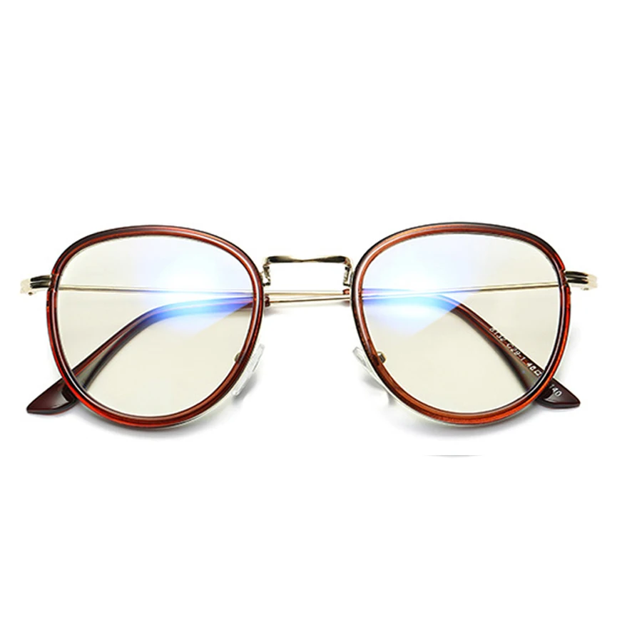 RBEWTP анти-голубой свет очки светодиодные очки для чтения радиационностойкие очки компьютерных игр оправа для очков UV400 - Цвет оправы: Brown C29-1