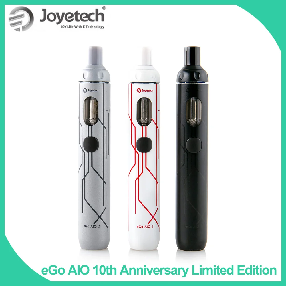 

USA Warehouse Original Joyetech eGo AIO Kit 10th Anniversary Edition 25W with 1500mAh battery All-in-One 2.0ml e cig vape pen