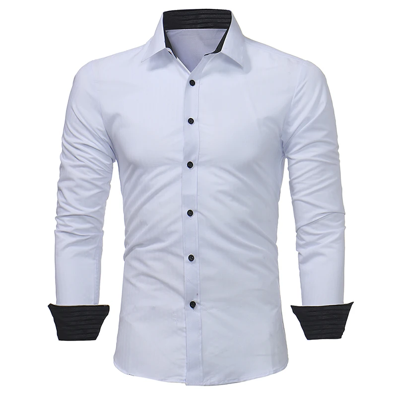 Мужская рубашка в полоску, весна, бренд, деловая мужская приталенная рубашка, мужская рубашка с длинным рукавом, Jindian, Повседневная рубашка, camisa masculina