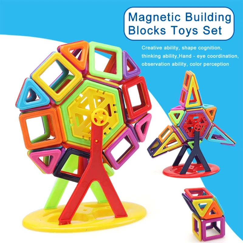 76 шт. магнитные строительные блоки плитки Развивающие Игрушки для маленьких детей DIY подарки