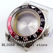 Чехол 43 мм из нержавеющей стали, черный, красный, вращающийся ободок, сапфировое стекло, чехол для часов, подходит для ETA 2836, автоматический механизм C49