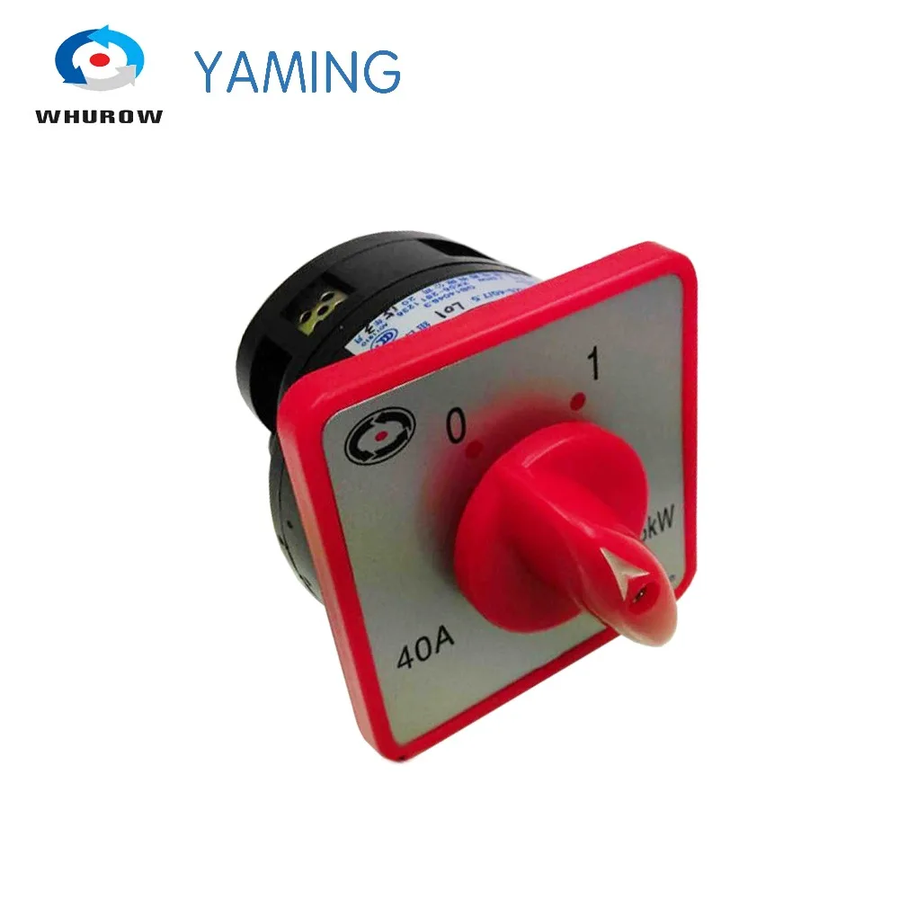 

rotary switch 2 position silver electric contacts transfer universal cam switch 7.5kw 40A 1 level HZ5-40/7.5 L01