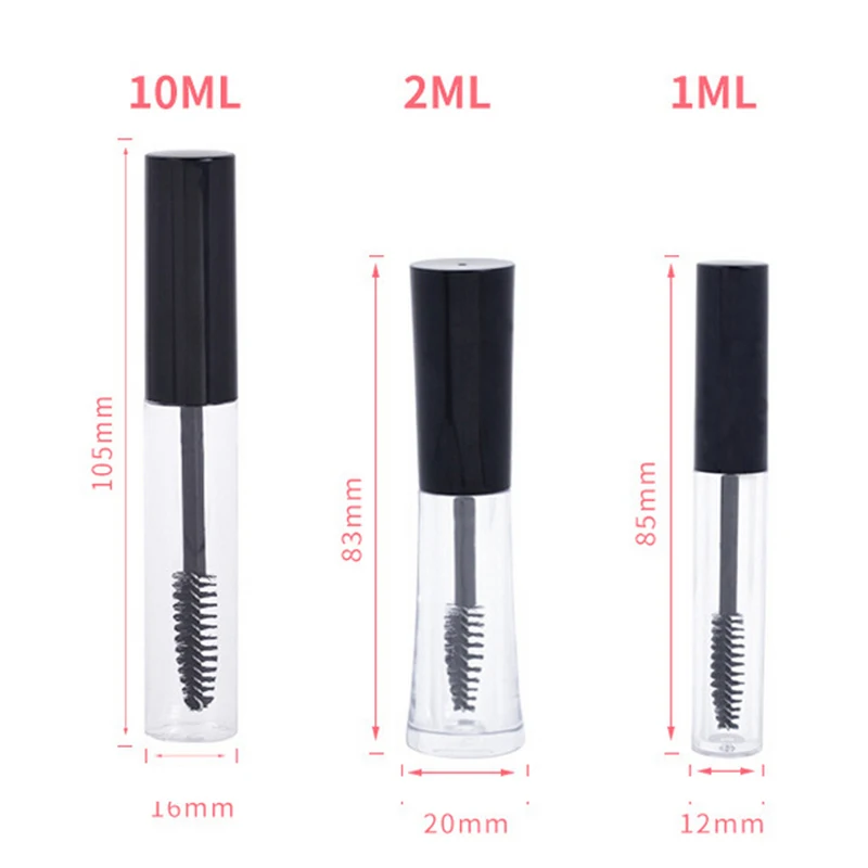 

1ml/2ml/10ml Portable Empty Mascara Tube Eyelash Cream Vial/Liquid Bottle/Container Cap Small Travel Container Empty Bottle