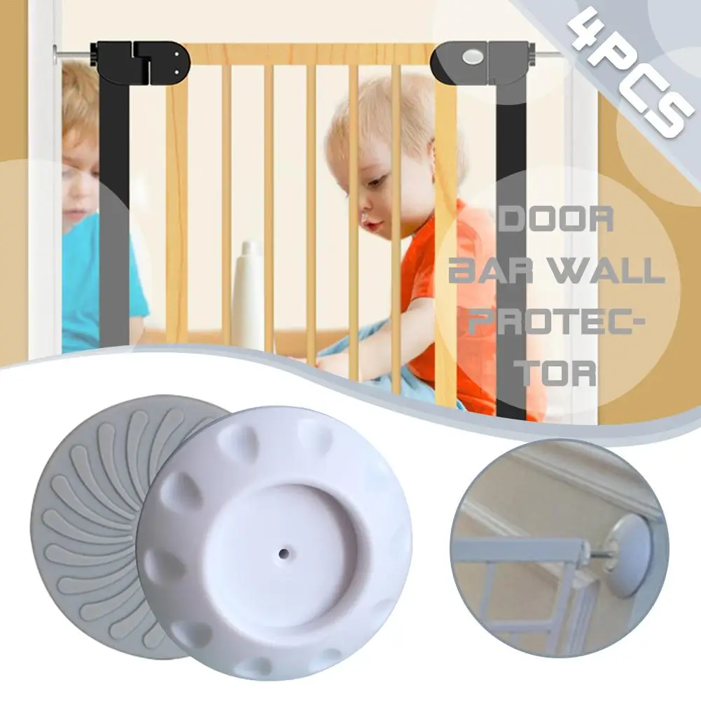 

4PCS Per Set Baby Care Children Safety Pet Free Of Punch Gate Indoor Wall Bumper Anchor Accessories For Parapet Wall Bumper