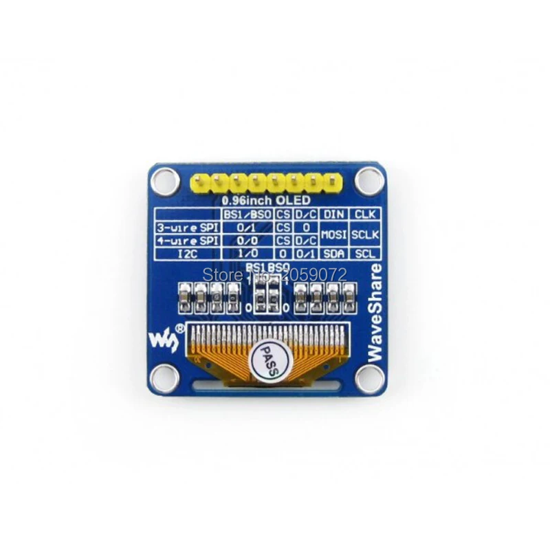 0 96 дюймовый oled (b) для STM32 SPI/I2C интерфейсы 1/4 желтый 3/4 синий вертикальный