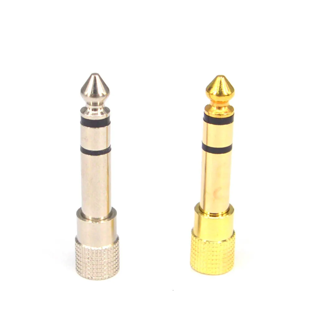 10 Pieces Audio Stereo Adapter Kit 3 5mm Plug to 6 35 mm Plug Stereo Headphone Adaptor Converter for Microphone Audio