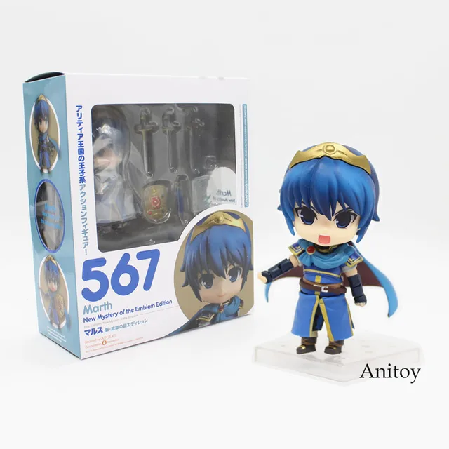 Best Price Fire Emblem Heroes New Mystery of the Emblem Edition Marth #567 Nendoroid PVC Action Figure Collectible Model Toy KT3705