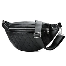 Для женщин женские Повседневное функциональная поясная сумка талии сумка Деньги Телефон поясная сумка черный