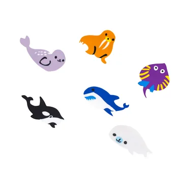 

10set/lot Lovely Undersea World Marine Animal Snap Rubber Suit kawaii eraser school supplies kids gifts Random design
