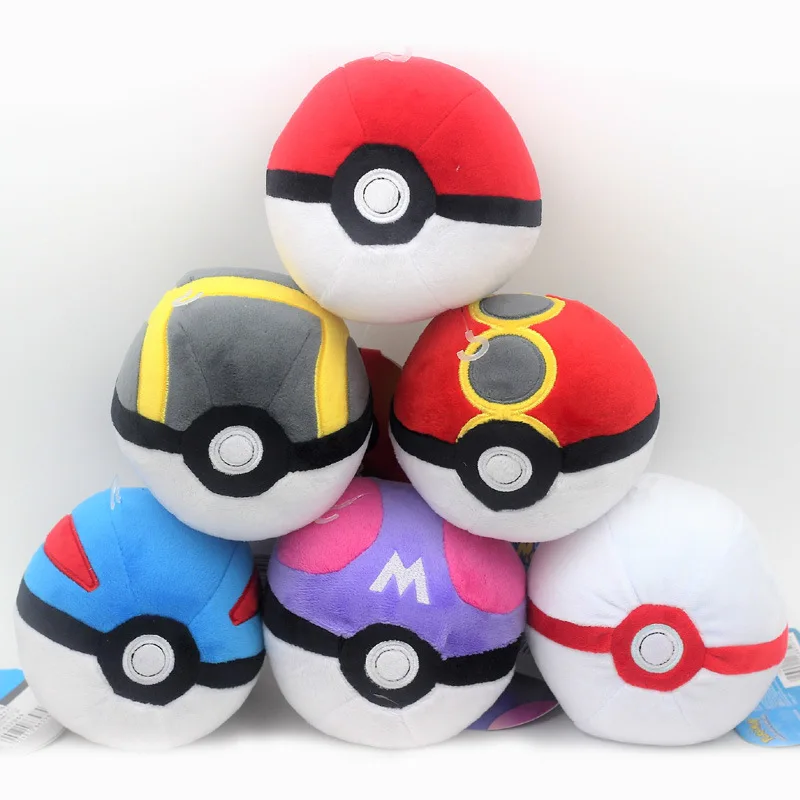 6 стилей Pokeball высокое качество милые 12 см Плюшевые игрушки мультфильм аниме мягкие куклы Детский подарок на день рождения