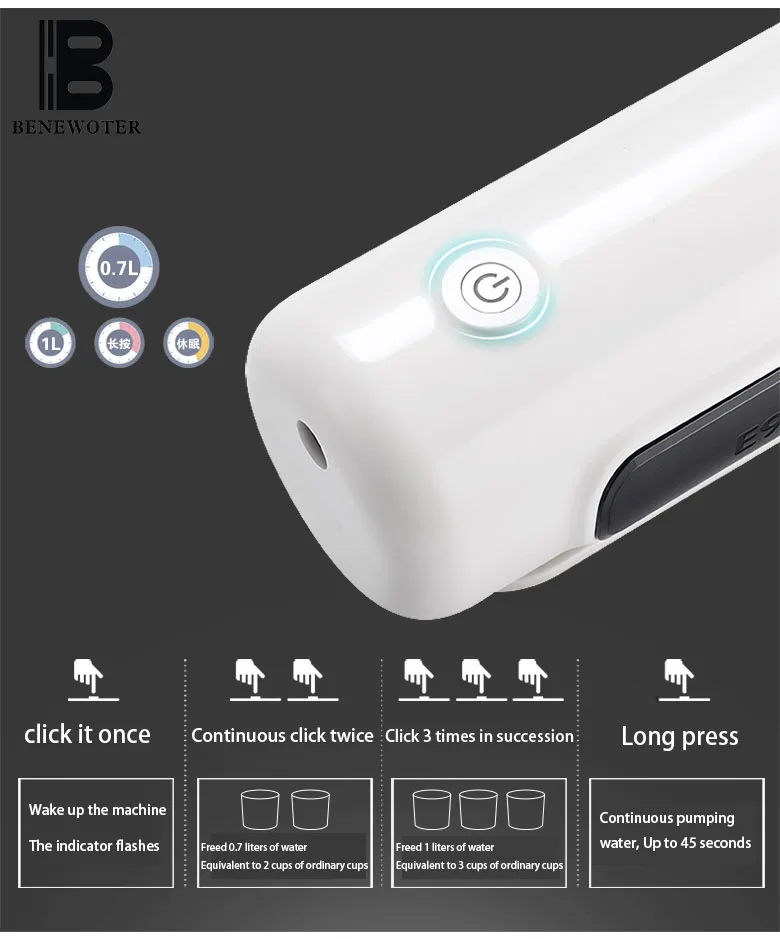 12 В портативный беспроводной Перезаряжаемый Электрический водяной насос Magic Tap
