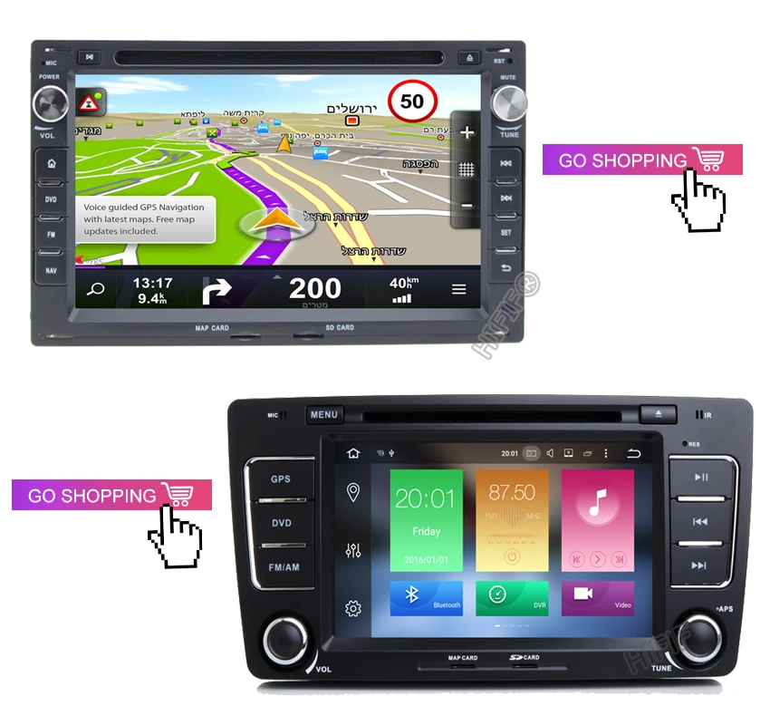 Clearance 2G Android 9.0 2 DIN Car multimedia GPS for GOLF 5 Golf 6 Polo Passat B6 CC Tiguan Touran BORA SEAT Altea Toledo Leon EOS NO DVD 5