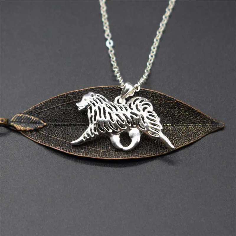 Elfin New Trendy Samoyed movement Necklaces Gold Color Silver Color Animal Pet Jewellery Women Samoyed Pendant Necklaces