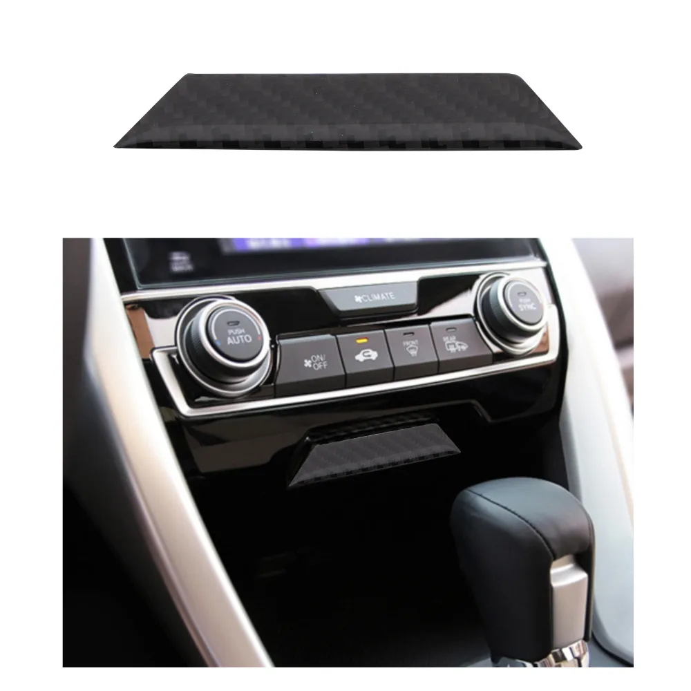 

Areyourshop Car Carbon Fiber Console Storage Box Trim Sticker For Honda for Civic 10th 2016-2018 2017 Car Auto accessories Cover