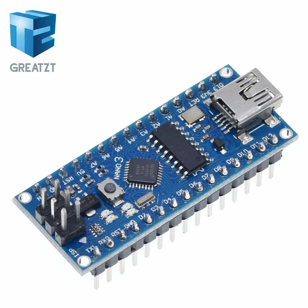 GREATZT 1 шт. мини USB с Загрузчиком Nano 3,0 контроллер совместимый для arduino CH340 USB драйвер 16 МГц NANO V3.0 Atmega328