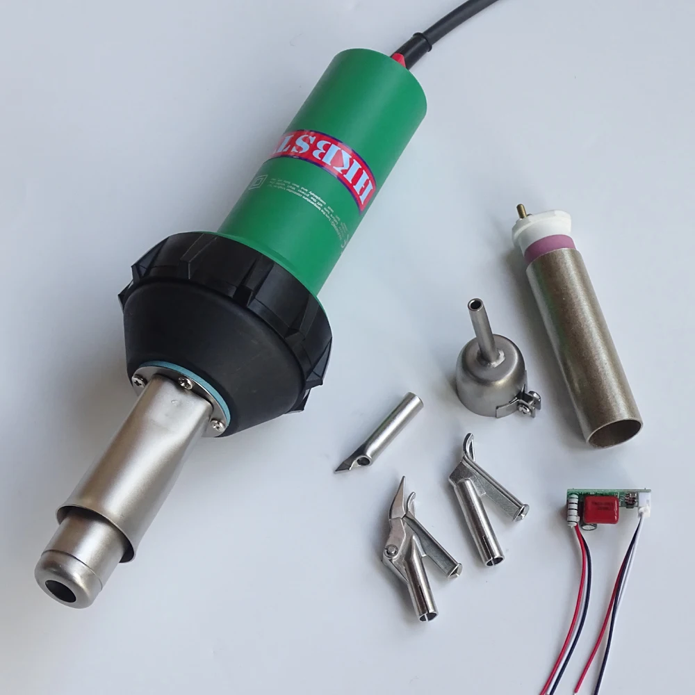 

HKBST 1600W hot air welder with 4pcs welding nozzles and 1pc heat element with mica tube and 1pc spare circuit board