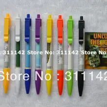 Индивидуальный Логотип Скидка шариковая ручка с держателем пластиковый баннер ручка