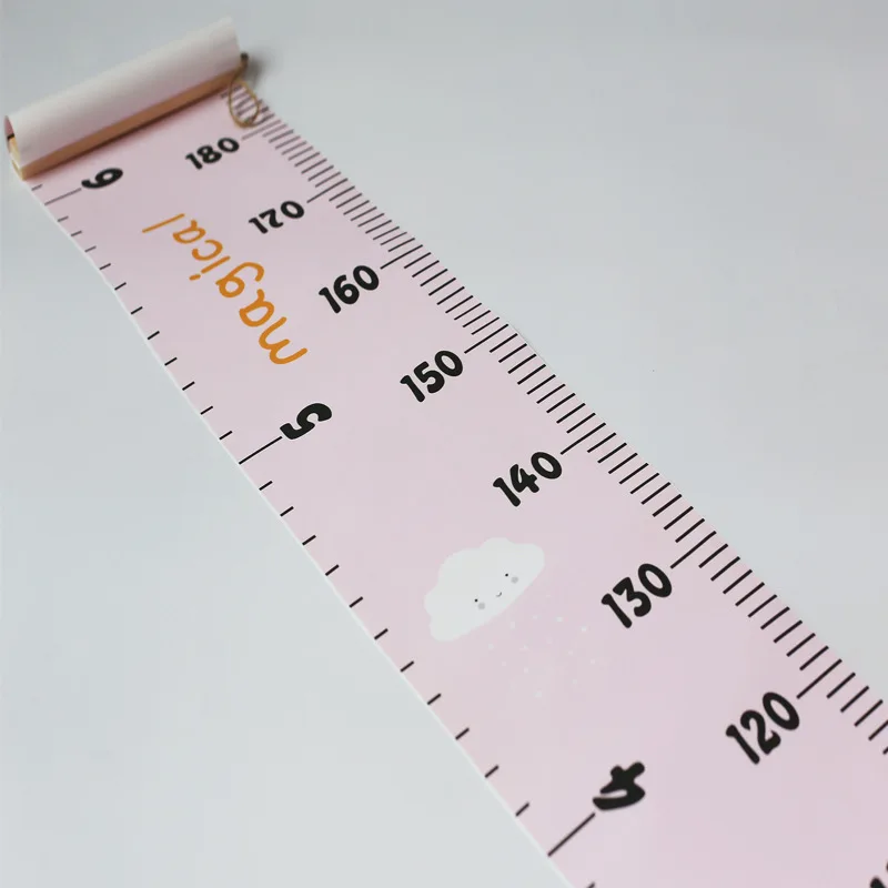 Nordic Style Baby Child Kids Height Ruler Kids Growth Size Chart Height Measure Ruler for Kids Room Home Decoration Art Ornament