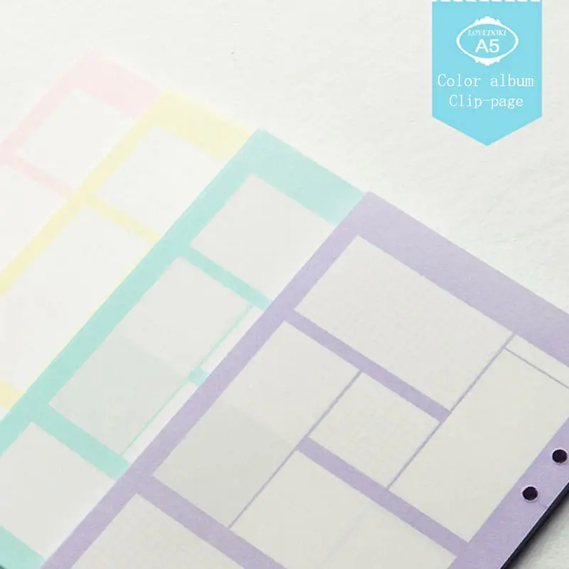 Dokibook Refill A5 Loose leaf Filler Paper Color Album Clip page