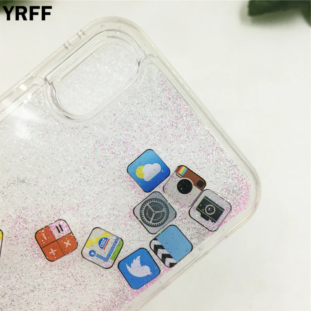 Забавный чехол для телефона с рисунком знаков мобильных приложений iphone 7 8 Plus