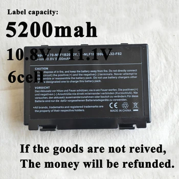 

Laptop Battery For Asus K50AB K70 F82 K50I K60IJ K61IC K50C K50ID k50IE K50IL K50IP K50X K51A K51AB A32-F82 A32-F52 K40E K6C11