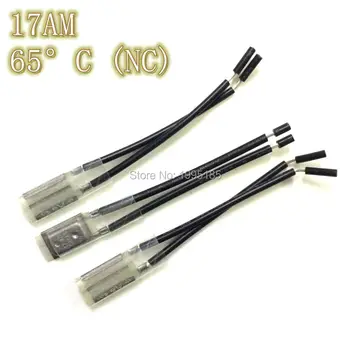 

10PCS 17AM Motor Thermal Protection Device 17AM020A5 65 Degree Normally Closed (NC) Thermostat KLIXON Temperature Control Switch