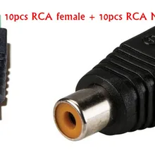 10 пар в комплекте; CAT5 для Камера разъем для видеонаблюдения RCA Женский+ мужской разъем AV винтовой клеммный разъем RCA MF к терминальному блоку