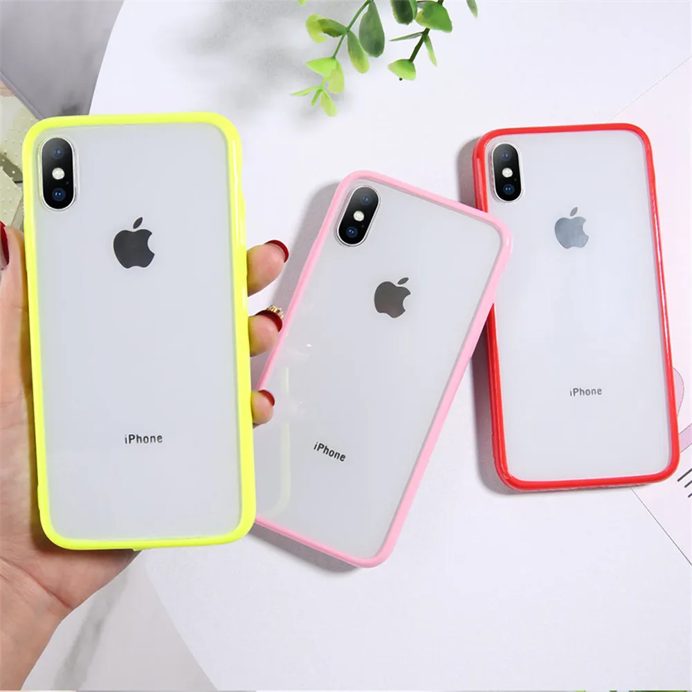 Lovebay прозрачные Простые Чехлы для телефона для iphone 11 Pro X XR XS Max пары TPU акрил для iphone 11 6 6S 7 8 Plus чехол