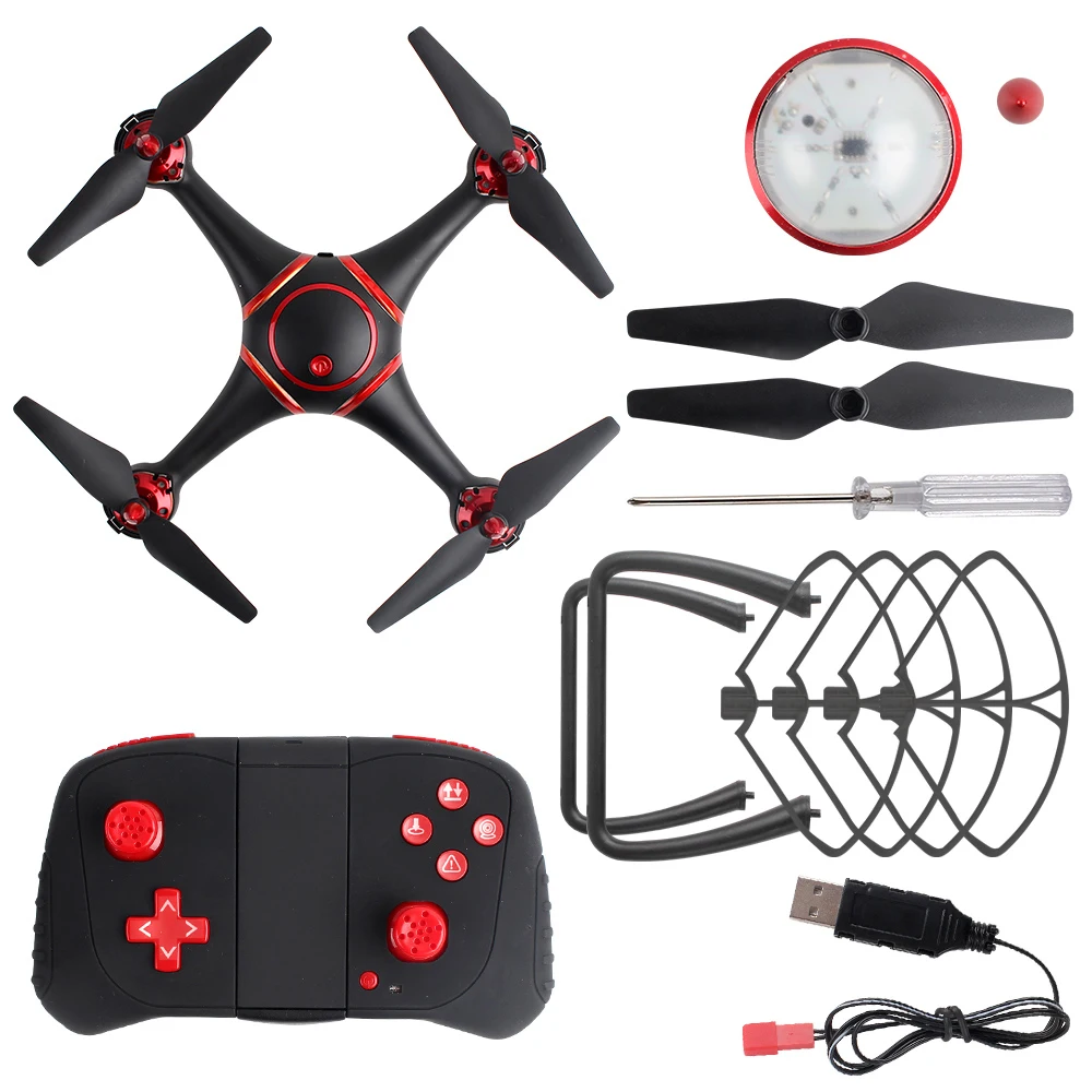 Удерживающий высоту WIFI FPV RC Дрон s7 Безголовый режим Квадрокоптер со светодиодным
