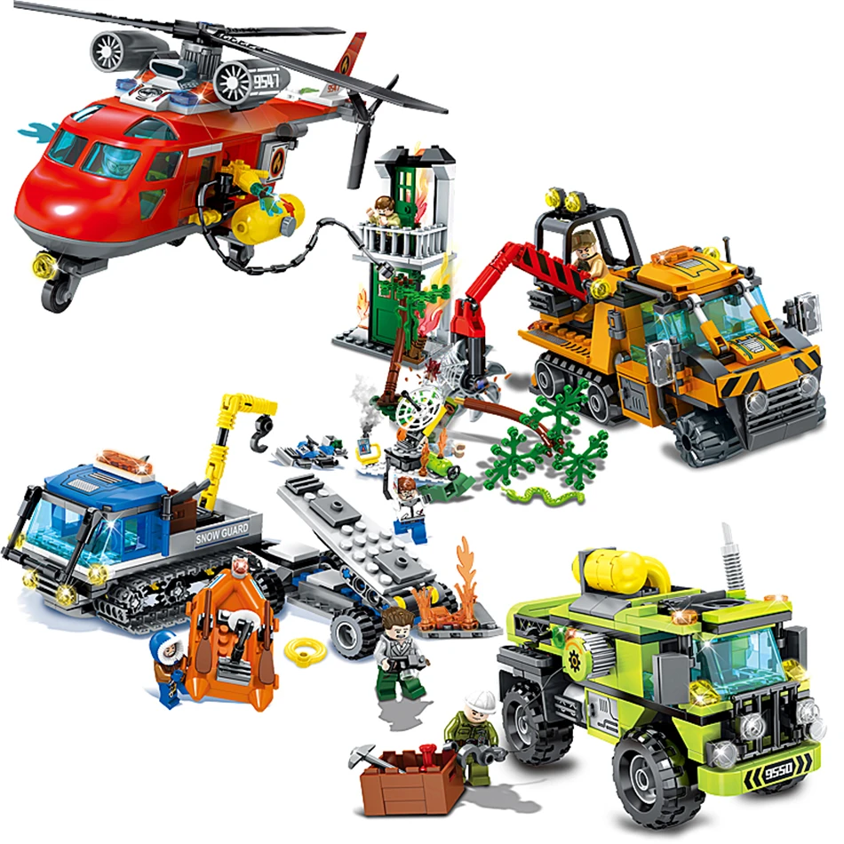 lego snow rescue helicopter