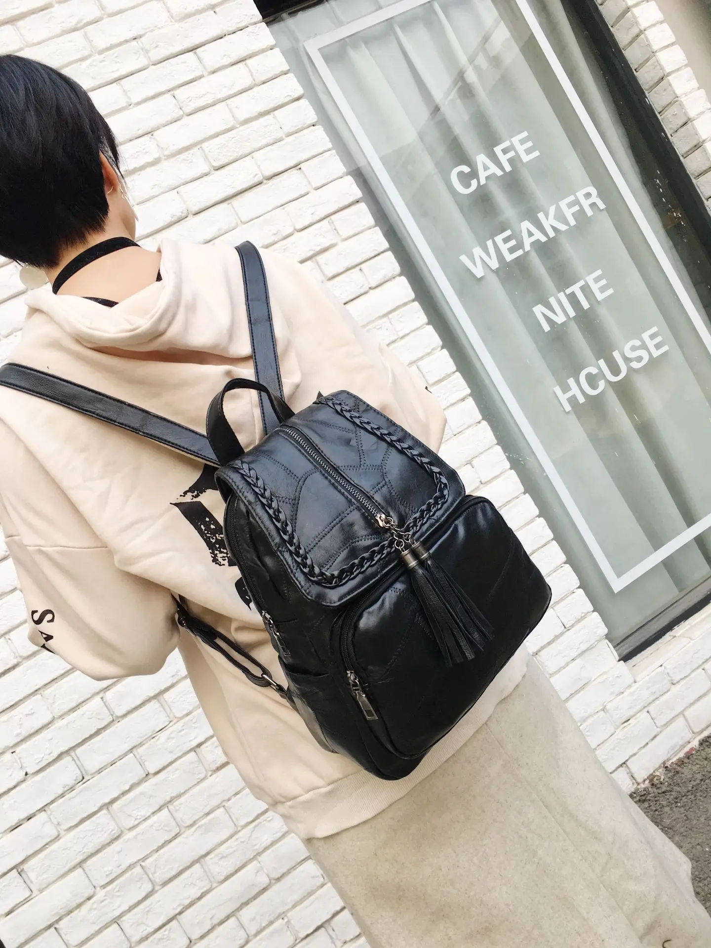 2018 Новый Модный женский рюкзак из натуральной кожи с бахромой|fashion women backpack|women