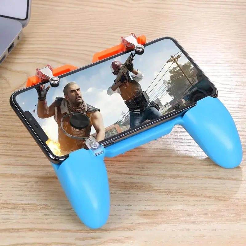 

W19 Gamepad Joystick Metal L1 R1 Trigger Game Controller Joypad for PUBG Shooter Trigger Fire Button For IPhone For Free Fire