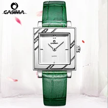 CASIMA Марка Роскошные часы Женщины Моды Платье кварцевые часы Кожаный ремешок водонепроницаемый #2611