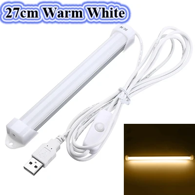 Защита глаз USB светодиодный барный светильник DC 5 В для защиты глаз, светодиодный жесткий светодиодный светильник для чтения, настольная лампа для кухни под шкафом - Испускаемый цвет: 27cm Warm White