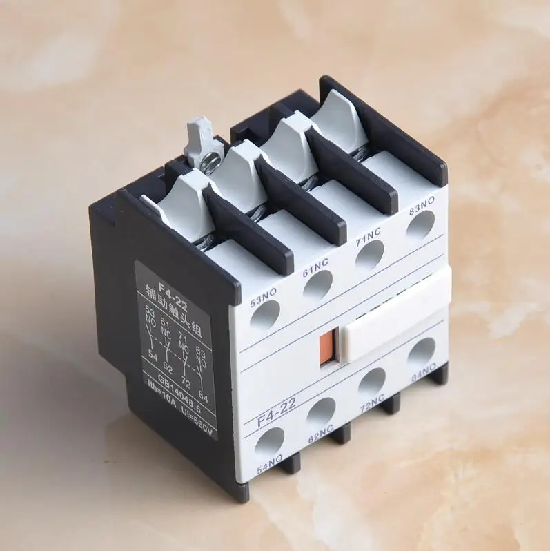 Контактор переменного тока CJX2 LC1 вспомогательный контакт блок F4-22 F4-13 F4-31 F4-40 F4-04 4 полюса
