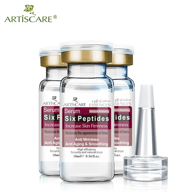 

ARTISCARE Six Peptides Serum 3Pcs Anti Aging Wrinkle Argireline Revitalizing Moistuizing Remover Products Liquid Face Serum