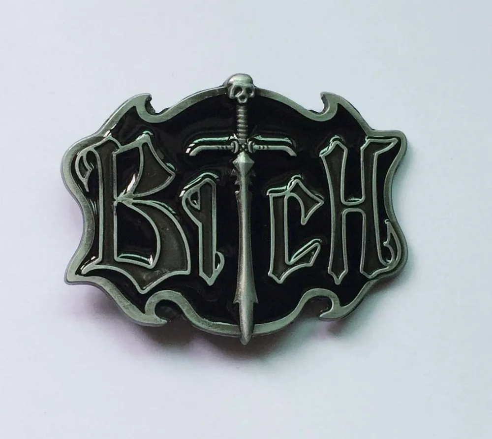 

Bitch With Sword Belt Buckle suitable for 4cm wideth belt with continous stock