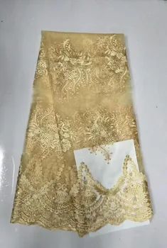 

Guipure Wedding Decoration African Lace Fabric Cheap Tulle Embroidery French Nigerian Lace Fabrics for Dress 2017 wedding LY9105