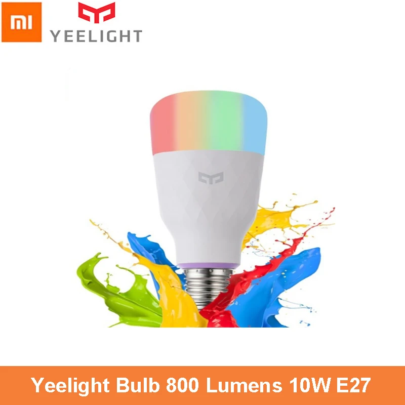 

Xiaomi Yeelight Smart LED Bulb Colorful 800 Lumens 10W E27 Lemon Smart Lamp For Mi Home App White/RGB Option